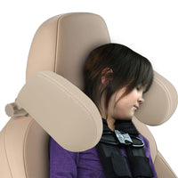 1 x RAW Customer Returns HENZIN headrest car children s neck support car with telescopic rod 360 adjustable breathable leather neck pillow children s car neck support neck pillow car pillow black - RRP €23.18