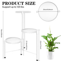 2 x RAW Customer Returns JOENCOST Metal Plant Stand Flower Shelf Plant Shelf 115 cm High Rustproof Flower Stand Flower Bench Flower Stairs Plant Stairs Stand Shelf for Indoor Outdoor Garden Balcony Decoration 3 Tier, White  - RRP €68.54