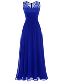 1 x RAW Customer Returns DRESSTELLS Women s Ball Gown Maxi Long Evening Dresses Chiffon Lace Bridesmaid Dresses Floor Length Cocktail Dress Confirmation Dress Royal Blue L - RRP €67.99