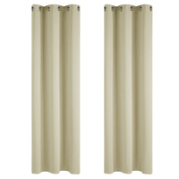 1 x RAW Customer Returns Deconovo blackout curtains, cold protection curtain for living room, 214x107cm height x width , beige, set of 2 - RRP €29.81