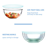 1 x RAW Customer Returns WhiteRhino 4 Piece Glass Bowl with Lid, Glass Mixing Bowl Set 3.5L, 2.0L, 1.0L, 0.5L , Salad Bowl with Lid Large, Oven, Microwave and Dishwasher Safe - RRP €42.99