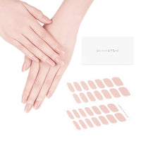 1 x RAW Customer Returns DANNI TONI Semi-cured gel nail foils tint nude nude pink glitter plain uv gel nail foil nail design nail foil uv curing wraps 28 stickers - RRP €18.14