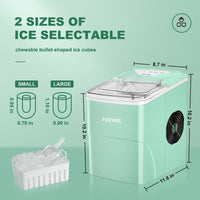 1 x RAW Customer Returns Ice Cube Maker FOOING Ice Machine Maker Worktop Ready in 6 Minutes 2L Ice Maker with Ice Scoop and Basket LED Display Ice Maker for Home Bar, Kitchen Office - RRP €95.29