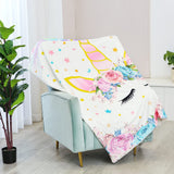 1 x RAW Customer Returns WERNNSAI Unicorn Blanket - 125 x 150 cm Sherpa Fleece Fluffy Cuddly Blanket for Girls Children Baby Shower Birthday Gifts Sofa Couch Living Bed Blankets Sofa Throw Blanket - RRP €19.15