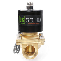 1 x RAW Customer Returns US Solid 3 4 G 24V DC Brass Solenoid Valve Direct Operated for Water Air Gas Oil NC Brass Solenoid Valve - RRP €38.89