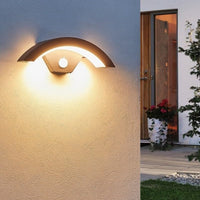 1 x RAW Customer Returns Outdoor wall light with motion detector, 24W modern wall lamp LED outdoor IP65 waterproof, warm white outdoor lamp motion detector for garden hallway stairwell - RRP €32.98