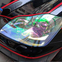 1 x RAW Customer Returns Car light tint film, tint film fog lights, headlight tint film, fog light sticker, taillight film, car headlight film, 30 x 120cm, colorful style - RRP €20.4