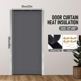 4 x Brand New Heat Insulated Door Curtain Cold Resistant Door Curtain, Use in Two Seasons, Waterproof Surface Thick Cotton Filling 85x205cm, Grey  - RRP €119.96