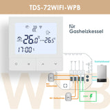 1 x RAW Customer Returns Programmable wifi thermostat for gas boiler heating, Tuya smart life intelligent weekly programmable chronothermostat, Integrated room thermostat compatible with alxe - RRP €42.99