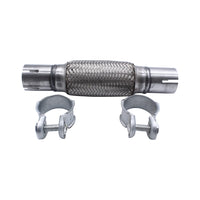 1 x RAW Customer Returns TAKPART Universal Flex Pipe Repair Pipe Y-pipe Exhaust 2 Clamps for 45 x 150mm 270mm - RRP €24.19