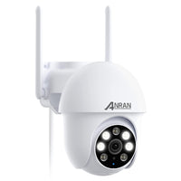 1 x RAW Customer Returns ANRAN FHD 5MP surveillance camera outdoor WiFi, 360 degree PTZ IP camera with automatic tracking, 30m color night vision with floodlight, 24 7 video recording, 2-way audio with Alexa, P3 Max white - RRP €54.99