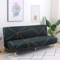 1 x RAW Customer Returns Mingfuxin Armless Sofa Bed Cover, Spandex Stretch Futon Cover, 2-3 Seater Elastic Folding Couch Sofa Cover Shield - RRP €25.98