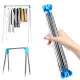 1 x RAW Customer Returns GIPOBUY Portable Clothes Hanger Travel Clothes Hanger, Folding Clothes Hanger, Portable Mini Folding Clothes Hanger for Dancing, Painting, Traveling, Drying, Camping - RRP €22.8