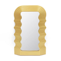 6 x Brand New Funerom Wavy mirror aesthetic mirror Funky Squiggle mirror wave mirror rectangular gold mirror - RRP €110.52