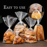 1 x RAW Customer Returns 200pcs Cellophane Bags 21x30 17x25 15x20 10x15cm Candy Bags Transparent Cookie Bags with Metallic Ties for Bread Cookies Children s Birthday Party Favor Bags 13cm 18cm  - RRP €6.04