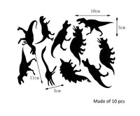 1 x RAW Customer Returns 3D Dinosaur Mirror Wall Stickers Silver DIY Animal Wall Stickers for Living Room Bedroom,10PCS - RRP €8.87