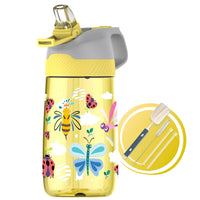 1 x RAW Customer Returns Fjbottle drinking bottle children s bottle with straw 450ml made of Tritan plastic - 1-click opening - leak-proof BPA FREE lightweight water bottle children s bottle in school kindergarten - RRP €14.87