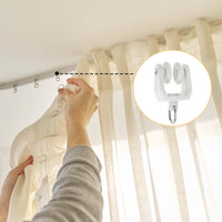 2 x RAW Customer Returns ToKinCen 5-meter 16.4 ft curved curtain track with mute rollers, flexible curtain track, bendable ceiling mount, curtain partition, soft window track system, accessories with 38 hooks 128 pieces  - RRP €46.36