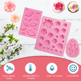 1 x RAW Customer Returns GIRAFEDA Pack of 3 Leaves Silicone Mold 3D DIY Silicone Butterfly Silicone Mold Fondant Rose Silicone Molds Flower Decorating Tools Silicone Flower Molds for Candy Chocolate Cakes - RRP €11.89