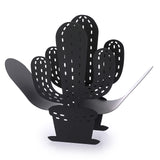 1 x RAW Customer Returns SUMNACON Black Metal Toilet Paper Holder WC Roll Holder Paper Holder Toilet Roll Holder Wall Mounted Decoration for Bathroom Cactus Shape - RRP €26.21