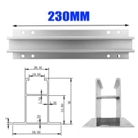 1 x RAW Customer Returns Warmfay solar module bracket mounting system, PV module bracket with 230MM aluminum profile and adjustable clamp for 1X solar module 30-35mm thickness, solar panel bracket for sheet metal roof flat roof trapezoidal- RRP €24.19