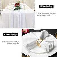 47 x Brand New GEEKEO White Table Runner with 6 Rounds and Napkin Holder for Wedding Table Decoration, Birthday, Baptism, 75 x 300cm Wedding Table Runner, Baptism Table Runner, Muslin, White - RRP €902.4