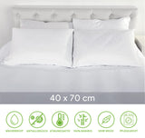 1 x RAW Customer Returns Waterproof Pillow Covers 40x70cm Breathable Set of 2 Hypoallergenic, Anti-Mite, Hypoallergenic with Zipper Made of 100 Bamboo Pillow Case 40x70 Anti-Bacteria Bed Pillow Covers - RRP €20.68