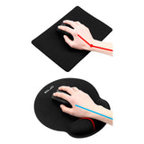 1 x RAW Customer Returns ELZO 2-Set Mouse Pad with Wrist Rest, Gel Cushion Mouse Pad and Ergonomic Memory Foam Keyboard Wrist Rest Set, Waterproof Wrist Rest for Computer and Laptop, Black - RRP €20.15