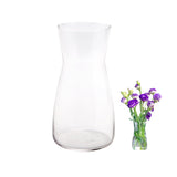 1 x RAW Customer Returns Glass flower vase, clear glass vase, 20CM high glass vase for table decoration, decorative vase for pampas grass, tulips, orchids, roses, dried flowers transparent  - RRP €14.99