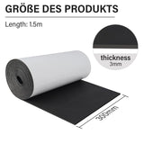 1 x RAW Customer Returns Self-Adhesive Foam Roll Cellular Rubber Self-Adhesive 300mm W x3mm D x1.5m L Multifunctional Neoprene Foam Sheet Easy to Cut DIY Cellular Rubber Sheet Black  - RRP €16.34