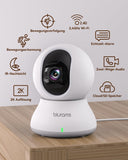 1 x RAW Customer Returns blurams 2K indoor surveillance camera, 360 WiFi camera, motion tracking night vision pet camera with two-way audio, compatible with Alexa and Google 2.4 GHz Wi-Fi  - RRP €29.99