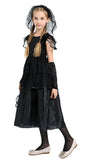 1 x RAW Customer Returns Ghost Bride Halloween Costumes for Girls Prom Corpse Carnival Cosplay Dress Black 10-12 Years - RRP €19.99