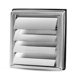 1 x RAW Customer Returns Stainless steel weather protection grille ventilation grille 100mm 125mm 150mm movable slats - RRP €26.85