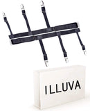 3 x RAW Customer Returns ILLUVA Shirt Stays, Shirt Garters, Adjustable Elastic Shirt Suspenders Suspenders - Shirt Stays 1 Pair  - RRP €27.18