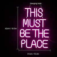 1 x RAW Customer Returns This Must Be The Place Neon Light For Wall Decoration, Pink Lettering Neon Light, Led Neon Sign with USB Powered For Bedroom, Playroom, Party, Wedding - RRP €40.99