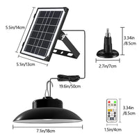 1 x RAW Customer Returns DAYTEE solar lamps for indoors, hanging lamp for outdoors indoors, LED solar spotlight, IP65 waterproof solar light, 5m cable, solar lamp with remote control, solar lamp for garden, balcony, terrace - RRP €28.22