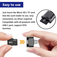 1 x RAW Customer Returns Xiatiaosann USB C to Micro SD TF Card Reader, Type C to Micro SD OTG Smart Memory Reader Adapter Compatible for Mac for iPad Pro for Samsuang for Android Phone, with Type C to USB Adapter Pack of 2  - RRP €7.99