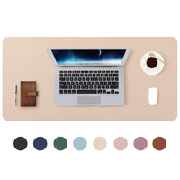 1 x RAW Customer Returns DOBAOJIA Desk Pad Beige, Desk Mat, Desk Pad, Desk Protector, Writing Pad, for Laptop Keyboard Mouse Home Office, PU Leather Waterproof Suede Non-Slip 70 x 35cm - RRP €15.85