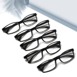 1 x RAW Customer Returns Kerecsen Pack of 5 Reading Glasses for Men and Women, High Quality Spring Hinges Glasses, Comfortable Rectangular, Super Reading Aid for Men and Women 5 Black, 0.75  - RRP €17.14