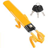 1 x RAW Customer Returns Tevlaphee Car Steering Lock, Car Steering Lock, High Visibility, Durable, Universal Fit, Adjustable Length, 3 Keys Yellow  - RRP €44.86