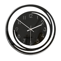 1 x RAW Customer Returns kyaoayo Modern wall clock without ticking, creative black round clocks with hands, wall clocks to build decoration for living room restaurant office bedroom decoration, clocks 11in - RRP €29.24