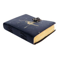 1 x RAW Customer Returns OVERDOSE Celestial Sun Moon Handmade Vintage Leather Journal Deckle Edge Paper Blank Spell Book with Shadows Grimoire Diary Moon Phase Totem Talisman Prints 6 x 8 A5 - RRP €30.0