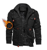 1 x RAW Customer Returns TACVASEN Men s Winter Jacket Warm Work Jacket Bomber Jacket Aviator Jacket Coat XL, Black  - RRP €87.71