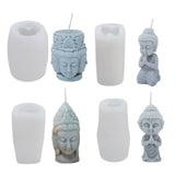 2 x RAW Customer Returns Silicone mold candle 3D Buddha silicone molds candle molds DIY Buddha candle molds 3D Buddha casting mold DIY 3D Buddha figures candles casting mold for soap candles making crafts ornaments 4 pieces  - RRP €43.6