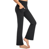 1 x RAW Customer Returns GymCope High Waist Flared Pants, Elastic Yoga Pants, Yoga Wide Leg Pants with 4 Pockets, Pantajazz Flare Elastic Elephant Leggings for Yoga, Work, Fitness, Casual - RRP €24.99