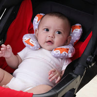 4 x RAW Customer Returns gudong Baby Travel Pillow Stroller Car Seat Soft Head and Neck Support Pillow Baby Travel Neck Pillow Suitable for Babies 0-1 Years Old Orange Fox  - RRP €55.12