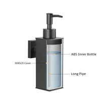 1 x RAW Customer Returns BGL Soap Dispenser, Wall Mounted Dispenser,304Stainless Steel Liquid Dispenser Matte Black for Daily Use - RRP €24.0