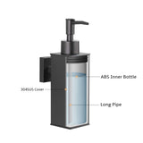 1 x RAW Customer Returns BGL Soap Dispenser, Wall Mounted Dispenser,304Stainless Steel Liquid Dispenser Matte Black for Daily Use - RRP €24.0