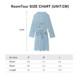 1 x Brand New RoomTour Bathrobe Women s Dressing Gown Women s Bathrobe Cotton with Pocket Blue S - RRP €27.6