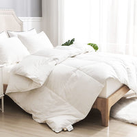 1 x RAW Customer Returns APSMILE Winter down duvet 155 x 220 cm, 100 cotton duvet, warm quilts, high-quality down and feather filling, comfort down duvet 500 gsm, soft and fluffy 155 x 220 cm, white  - RRP €109.99